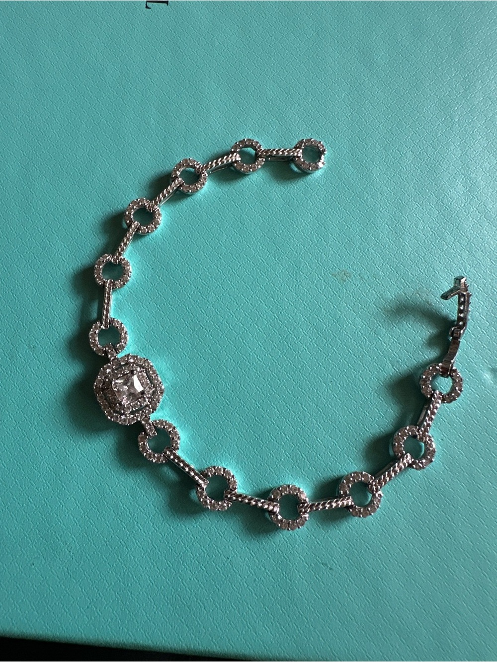 Vintage Sterling Stauer Pave Cz Rhinestone Bracelet